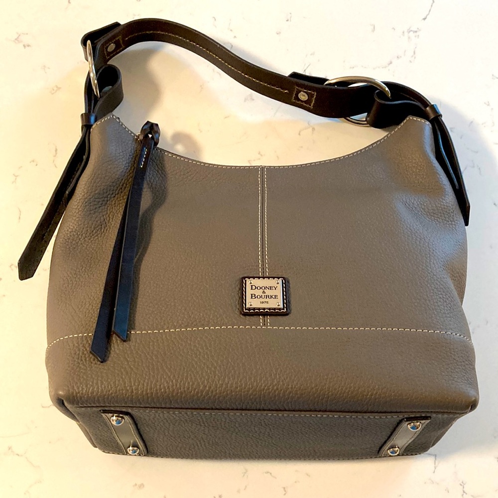 Dooney & Bourke gray leather handbag purse